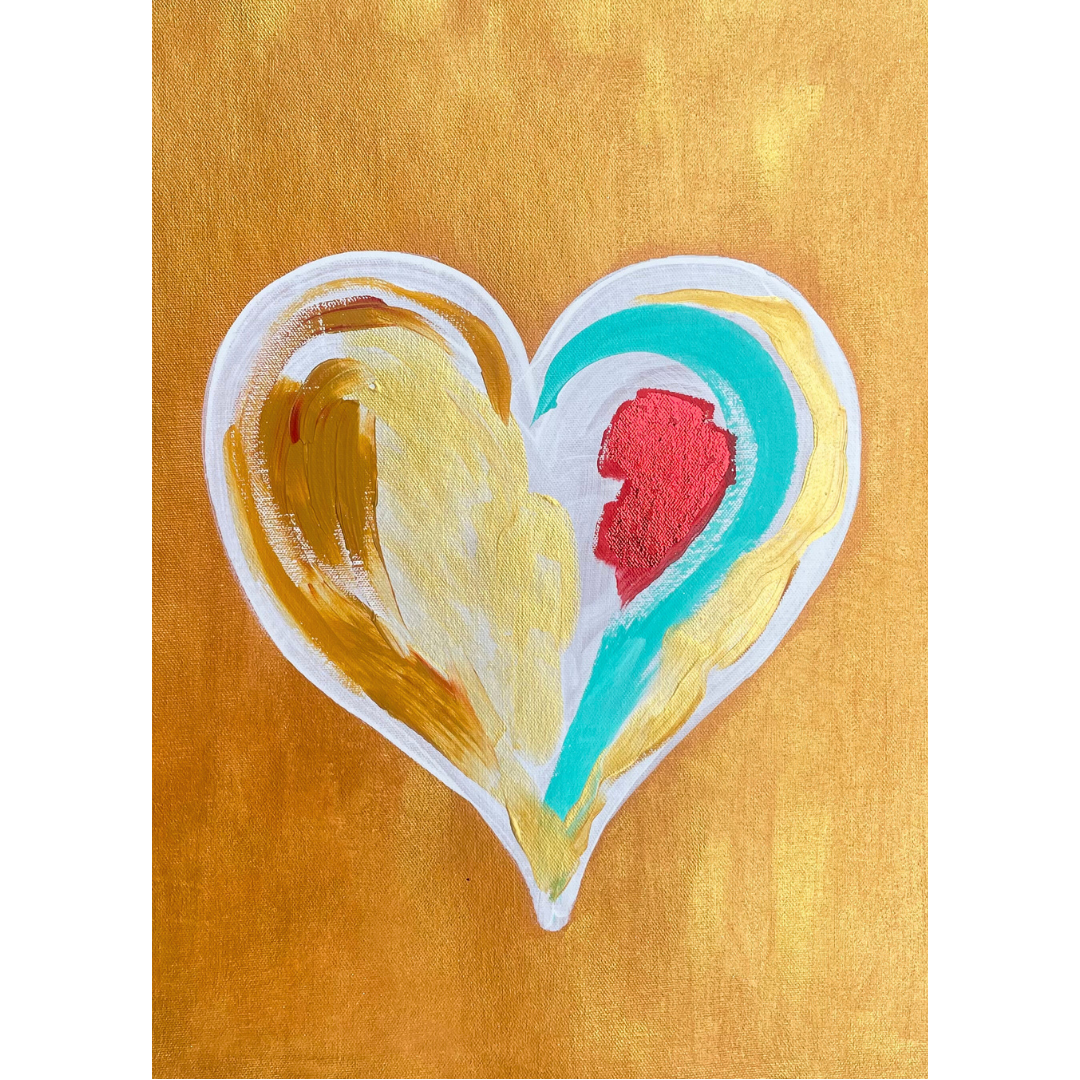 Corazón dorado - LÁMINA IMPRESA