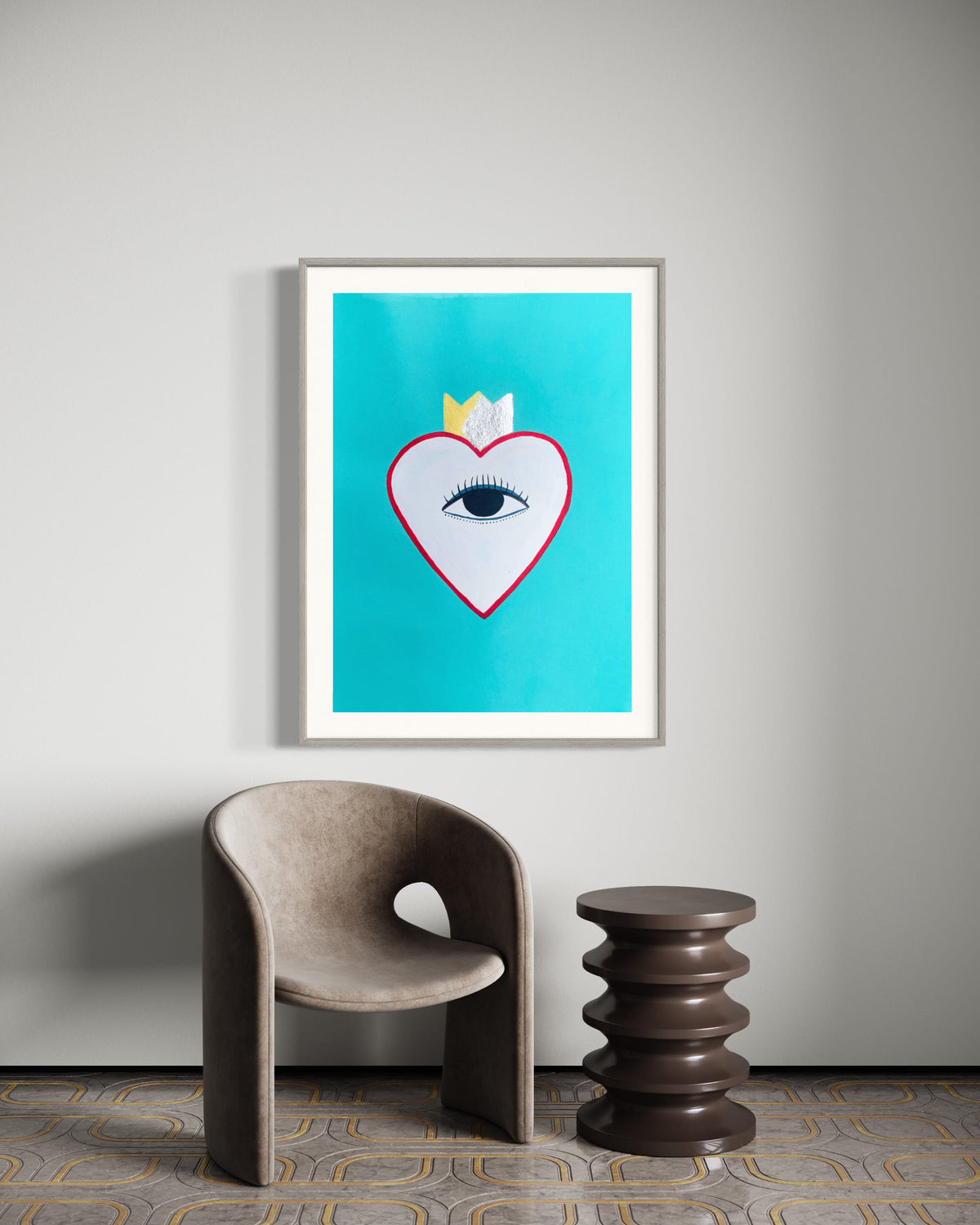 Ojo reina corazones - LÁMINA IMPRESA