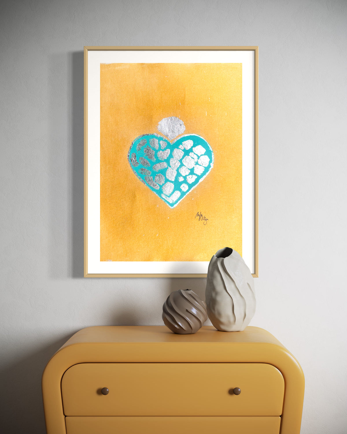 Corazón a manchas - LÁMINA IMPRESA