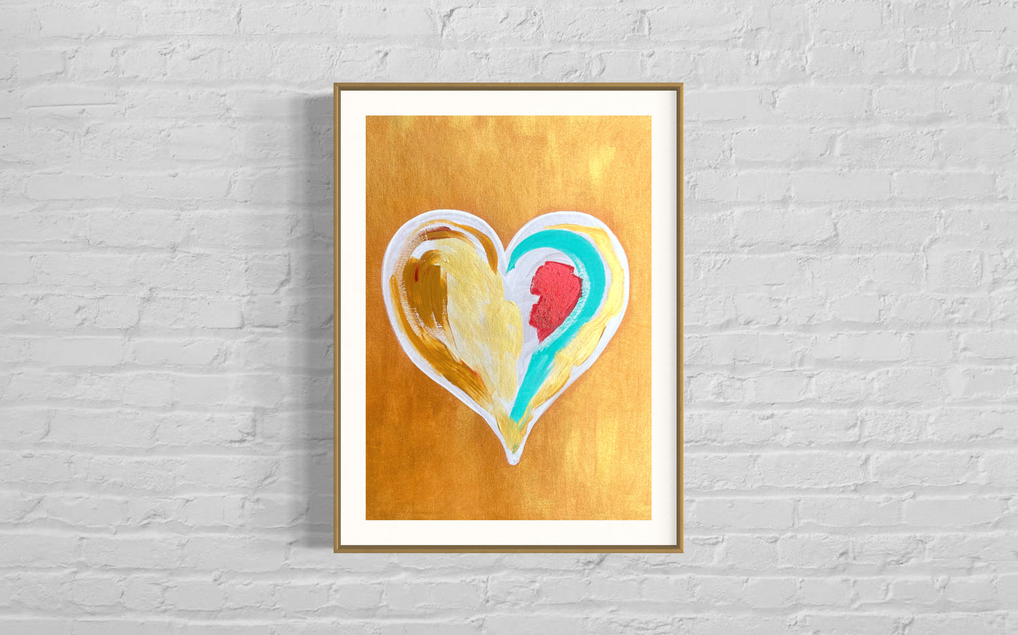 Corazón dorado - LÁMINA IMPRESA