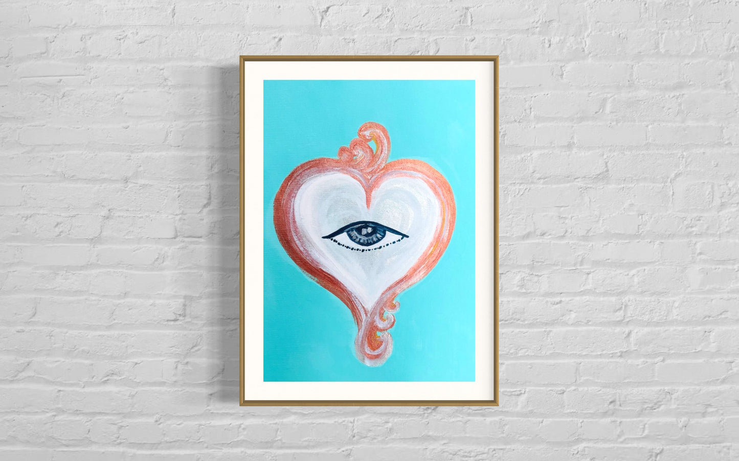 Corazón espejo - LÁMINA IMPRESA